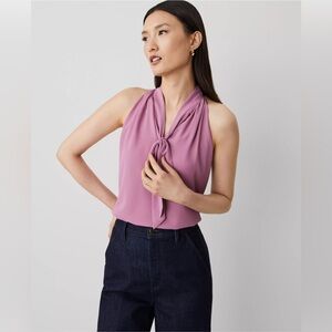 NWT~ANN TAYLOR Tie Neck Halter Top SIZE M